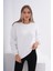 Kadın Düz Sweatshirt Üç Iplik Şardonlu Penye 4