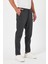 TheSeason Erkek Antrasit Gabardin Pamuklu Keten Slim Fit Yan Cep Esnek Chino Pantolon 2
