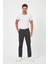 TheSeason Erkek Antrasit Gabardin Pamuklu Keten Slim Fit Yan Cep Esnek Chino Pantolon 3