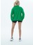 Daily Core - Yeşil Oversize Yarım Fermuarlı Sweatshirt 4