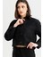 Crop Ceket Pantolon Takım – Siyah 1