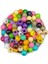 14 mm Karışık Renkli Plastik Boncuk Renkli Geniş Delik Makrome Boncuğu (100gr~ 90-100 Adet Boncuk) 1
