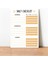 School Daily Checklist Boş Yaz-Sil Pvc Poster 21X30 cm 1