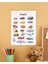 Araçlar Çocuk Türkçe Eğitim Tekli Pvc Poster 21X30 cm 1