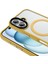 Apple iPhone 16 Plus Kılıf Mat Arka Yüzey Wireless Şarj Özellikli Zore Flet Magsafe Kapak-Sarı 5