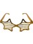 Parti Gözlük Plastik Camsız Panjur Yıldız Şekilli Gold 14X6 cm 1