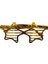 Parti Gözlük Plastik Camsız Panjur Yıldız Şekilli Gold 14X6 cm 2