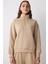 Bej Yarım Fermuarlı Maura Sweatshirt - Saude Koleksiyonu 1