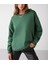 Kadın Bisiklet Yaka Içi Polarlı Kalın Sweatshirt-3 Iplik Şardonlu 1
