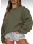 Kadın Bisiklet Yaka Içi Polarlı Kalın Sweatshirt-3 Iplik Şardonlu 1