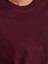 30312 Dekoratif Dikişli Bisiklet Yaka Tshirt-Bordo 5