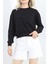 Iki Iplik Crop Sweat Siyah - 123.105. 1