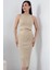 Halter Yaka Crop ve Etek Triko Ikili Takım 2737 2