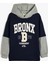 Kapşonlu Sweatshirt Renk Bloklu Brooklyn Baskılı Uzun Kollu Şardonlu 1