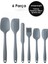 Gri 6lı Takım Yanmaz Yapışmaz Mutfak Pasta Silikon Yumurta Fırçası Kaşık Bıçak Spatula Seti 1