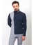 Parçalı Lacivert Renk Slim Fit Tam Balıkçı Yaka Yün Erkek Kazak 4