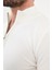 Dokulu Ekru Slim Fit Fermuarlı Yarım Balıkçı Yaka Erkek Triko Kazak 2