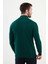 Düz Zümrüt Rengi Slim Fit Yarım Balıkçı Yaka Erkek Triko Kazak 3