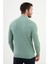 Dokulu Açık Yeşil Slim Fit Fermuarlı Yarım Balıkçı Yaka Erkek Triko Kazak 3