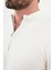 Dokulu Ekru Slim Fit Fermuarlı Yarım Balıkçı Yaka Erkek Triko Kazak 2