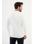 Desenli Ekru Slim Fit Bisiklet Yaka Erkek Triko Kazak 3