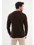 Desenli Kahverengi Slim Fit Bisiklet Yaka Erkek Triko Kazak 3