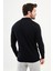 Çizgili Lacivert Slim Fit Polo Yaka Erkek Triko Kazak 3