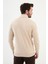 Dokulu Bej Slim Fit Yarım Balıkçı Yaka Erkek Triko Kazak 3