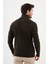 Desenli Kahverengi Slim Fit Tam Balıkçı Yaka Erkek Triko Kazak 3