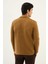 Desenli Kamel Rengi Slim Fit Erkek Triko Ceket 4