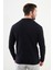 Desenli Lacivert Slim Fit Erkek Triko Ceket 3