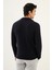 Desenli Lacivert Slim Fit Erkek Triko Ceket 4