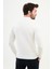 Düz Ekru Slim Fit Polo Yaka Erkek Triko Kazak 3