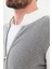 Desenli Ekru Slim Fit Hakim Yaka Yün Erkek Hırka 2
