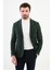 Düz Haki Slim Fit Torba Cep Mono Yaka Yün Erkek Ceket 1