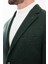 Düz Haki Slim Fit Torba Cep Mono Yaka Yün Erkek Ceket 2
