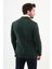 Düz Haki Slim Fit Torba Cep Mono Yaka Yün Erkek Ceket 4
