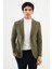 Desenli Haki Slim Fit Torba Cep Mono Yaka Erkek Ceket 1