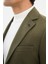 Desenli Haki Slim Fit Torba Cep Mono Yaka Erkek Ceket 2