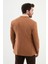 Düz Kamel Rengi Slim Fit Torba Cep Geniş Yaka Punto Dikiş Erkek Ceket 4