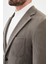Çizgili Vizon Rengi Slim Fit Torba Cep Mono Yaka Kadife Erkek Ceket 2