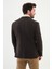 Çizgili Kahverengi Slim Fit Torba Cep Mono Yaka Kadife Erkek Ceket 4