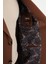 Düz Kahverengi Slim Fit Torba Cep Geniş Yaka Punto Dikiş Erkek Ceket 5