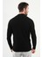 Desenli Siyah Slim Fit Hakim Yaka Yün Erkek Hırka 3