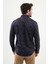 Desenli Lacivert Slim Fit Yün Erkek Gömlek 3
