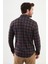 Kareli Kiremit Rengi Slim Fit Yün Erkek Gömlek 3