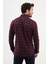 Kareli Bordo Slim Fit Yün Erkek Gömlek 3