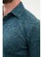 Desenli Yeşil Slim Fit Yün Erkek Gömlek 2