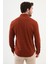 Desenli Kiremit Rengi Slim Fit Erkek Gömlek 3