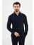Desenli Lacivert Slim Fit Erkek Gömlek 1